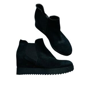 Italian Made Boots Chelsea Style Suede Leather Platform Boots